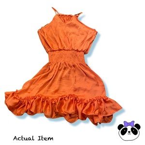 ❤️ 2 for $19 - Sleeveless figure-flattering knee-high dress, Vibrant Orange, NEW